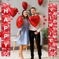 thumbnail image 3 of Lumumanber Happy Valentines Day Banner Red Heart Hanging Welcome Sign Valentines Day Door Decorations Love Heart Romantic Decoration Banner for Indoor Outdoor, 3 of 7