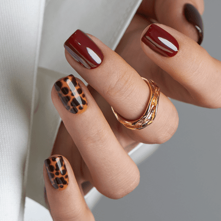 CurvLife Fierce Chic Press-On Nails - 30PCS, Squoval, Easy Apply, Non-Toxic & Reusable