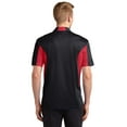 thumbnail image 2 of Sport-Tek ST655 Side Blocked Micropique Sport-Wick Polo, Black/ True Red, 2XL, 2 of 2