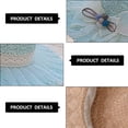 thumbnail image 3 of Sombrero de paja para el sol, sombrero flexible para la playa y el verano, sombrero con visera de viaje para niños de ala ancha con lazo para niñas de 4 a 10 años, 3 of 6