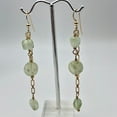thumbnail image 5 of Dazzling Minty Green Natural Prehnite and 14Kgf Earrings, 5 of 9