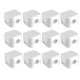 thumbnail image 1 of Paquete de 12 clips magnéticos para gestión de cables, soporte para cable de carga eléctrica de teléfono, organizador de escritorio blanco, 1 of 4
