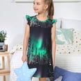 thumbnail image 4 of Balery Northern Lights 2 Camisón de princesa para niñas, pijama de algodón con mangas abullonadas, suave y bonito.-Small, 4 of 6