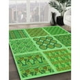 thumbnail image 3 of Ahgly Company Tapis Rectangulaire Lavable en Machine Intérieur Transitionnel Vert Émeraude, 5 Pieds x 8 Pieds, 3 of 7