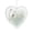 A006- Style F, variant on Heart Shaped Cardinal Ornament with Frosted Green Glass Design, Sympathy Gift for Loss of Loved One, Remembrance Gift for Loss in Loving Memory 1 Pack