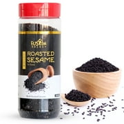 Fusion Select Roasted Sesame Seeds - Natural Toasted Sesame Seed - Crispy, Crunchy, Nutty Taste for Asian, Mediterranean & Middle Eastern Cuisine - Salad, Soup, Noodle & Sushi Topping (Black)