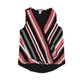 thumbnail image 1 of Blusa cruzada con sobrepelliz a rayas bar III para mujer negro mediano, 1 of 2