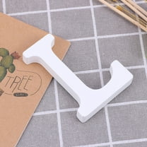 MLINS Wood Letter L Decor for Home Party Decoration White Wood Material 8cm