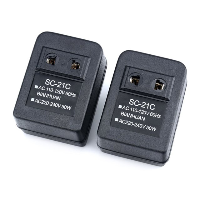 Adaptador convertidor de voltaje de corriente alterna de 20 W, 220 V a 110 V, 110 V a 220 V, transformador de viaje