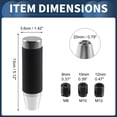 thumbnail image 3 of Unique Bargains 13cm Gear Shift Knob Aluminum Alloy Cylinder for Automatic and Manual Vehicle with 3 Adapter Silver Tone, 3 of 7