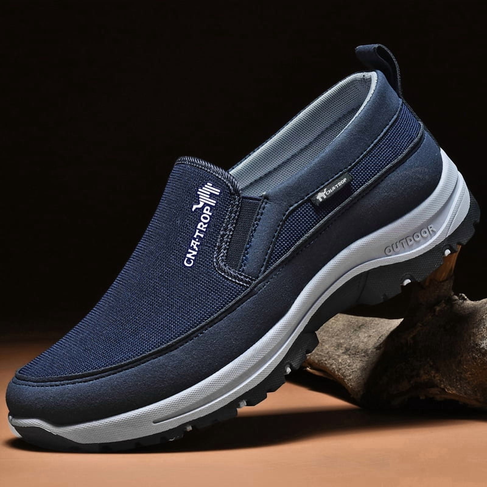 CNA.TROP Men's Slip on Casual Shoes Lightweight Breathable Anti-Slip Walking Shoes, Outdoor Hiking Shoes