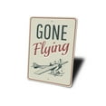 thumbnail image 4 of Gone Flying Aviation Novelty Sign, Metal Wall Decor - 10x14 inches, 4 of 4