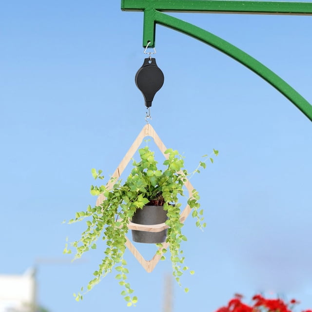 TIMIFIS Garden Decorations Wooden Pendant Flower Pot Hanging Flower Pot Flower Pot Rack Storage Basket Home Decor
