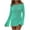 Green, variant on Liweisiy Women's Hollow-Out Coverup Crewneck Long Sleeve Knit Cold Shoulder Cover Up Sumemr Beach Vocation Dresses Black S