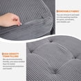 thumbnail image 6 of Tri-Fold Memory Foam Sofa Bed - 6" Tufted Folding Mattress, Corduroy Cover, Portable Twin Guest Bed for Adults, RV, Camping (39"x75"), 6 of 8