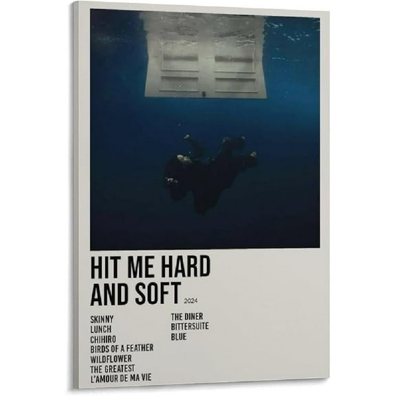 XHUOPSKQM Hit Me Hard And Soft Album Poster (2) Canvas Posters Wall Paintings Printing Hanging Photos Artworks 12x18inch(30x45cm)