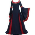 thumbnail image 2 of Women Medieval Victorian Dresses Pirate Skirt Renaissance Fairy Elf Dress, 2 of 8
