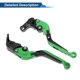 thumbnail image 5 of Palancas de freno y embrague cortas únicas para Aprilia RSV4 2009-2022, palanca de freno ajustable en 6 posiciones, aleación de aluminio T6 6061, verde, 1 juego, 5 of 7