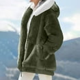 thumbnail image 4 of iHPH7 Fleece Jacket Women Womens Jackets Casual Fleece Jacket Women Full Zip Sherpa Fleece Jacket Women Casual Zip Up Fleece Hoodies Womens Fleece Zip Up Jacket Fuzzy Fleece Jacket Women Green S, 4 of 9