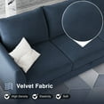 thumbnail image 4 of HONBAY Canapé en Velours en Forme de L avec Méridienne Réversible et Pouf de Rangement pour Salon, Bleu Marine, 4 of 9