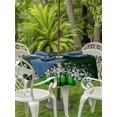 thumbnail image 2 of Outdoor Tablecloth with Umbrella Hole and Zipper, Merry Christmas Round Table Cloth 60 Inch Waterproof Tablecloth, Winter Holiday Xmas Snowflake Green Plaid Picnic Table Cover for Patio Camping, 2 of 7