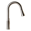 Brushed Nickel Square Gooseneck Pull Down Kitchen Faucet