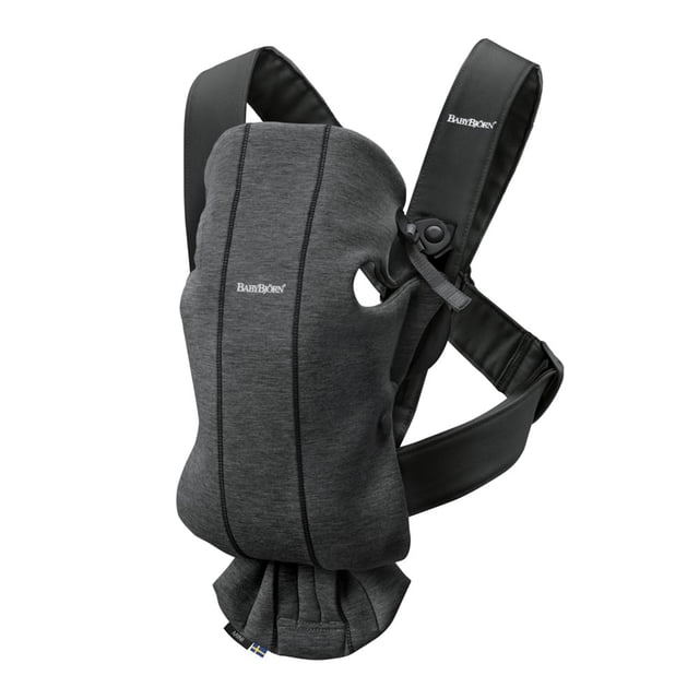 Porte-bébé BabyBjorn Mini - Jersey 3D, Charbon