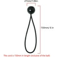 thumbnail image 2 of 10PCS Safety Bungee Ball Cords, Heavy Duty Black Stretch Rope with Ball Ties for Canopies, Tarps, Walls, Cable Organization, Camping, Tents, Cargo, Holding Wire and Hoses, 2 of 5