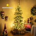 thumbnail image 1 of Costway 7 FT Artificial Christmas Tree with 502 Branch Needles, 28 Pine Cones, 300 Lights, 1 of 10