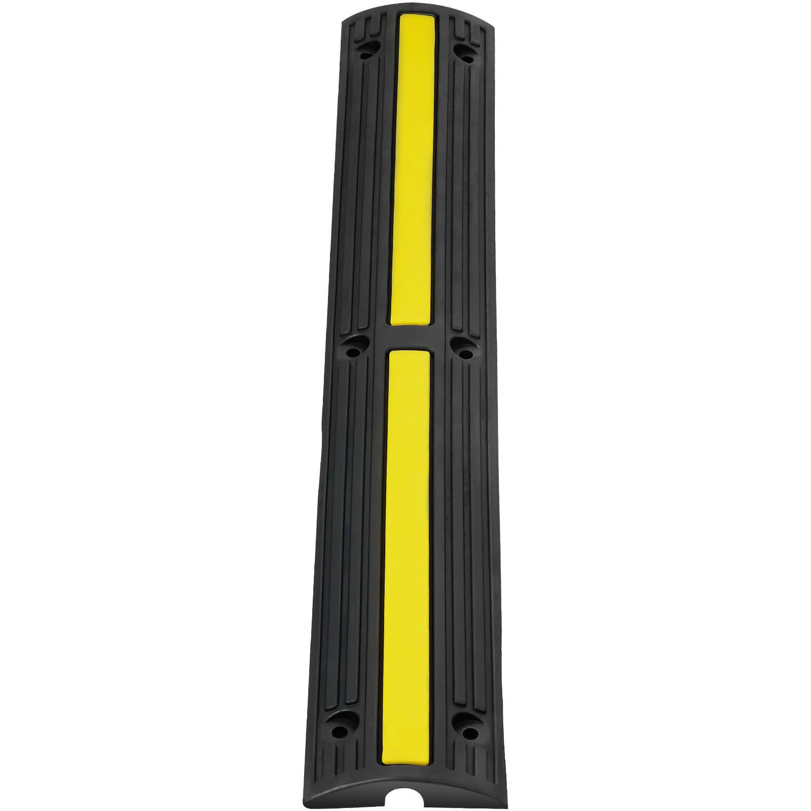 3.28 ft Cable Protector Ramp, 4 Pack of 1 Channel, 18000 lbs/axle Capacity Heavy Duty Rubber Speed Bumps, Floor Cord Cable Protector Wire Cover, for Residential Areas, Private Garages, Gardens