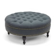 thumbnail image 3 of Baxton Studio Palfrey Gray Linen Modern Tufted Ottoman, 3 of 4