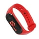 thumbnail image 4 of Mini reloj electrónico para niños LED rojo reloj electrónico deportivo simple para estudiantes con correa de reloj de silicona rojo, 4 of 5