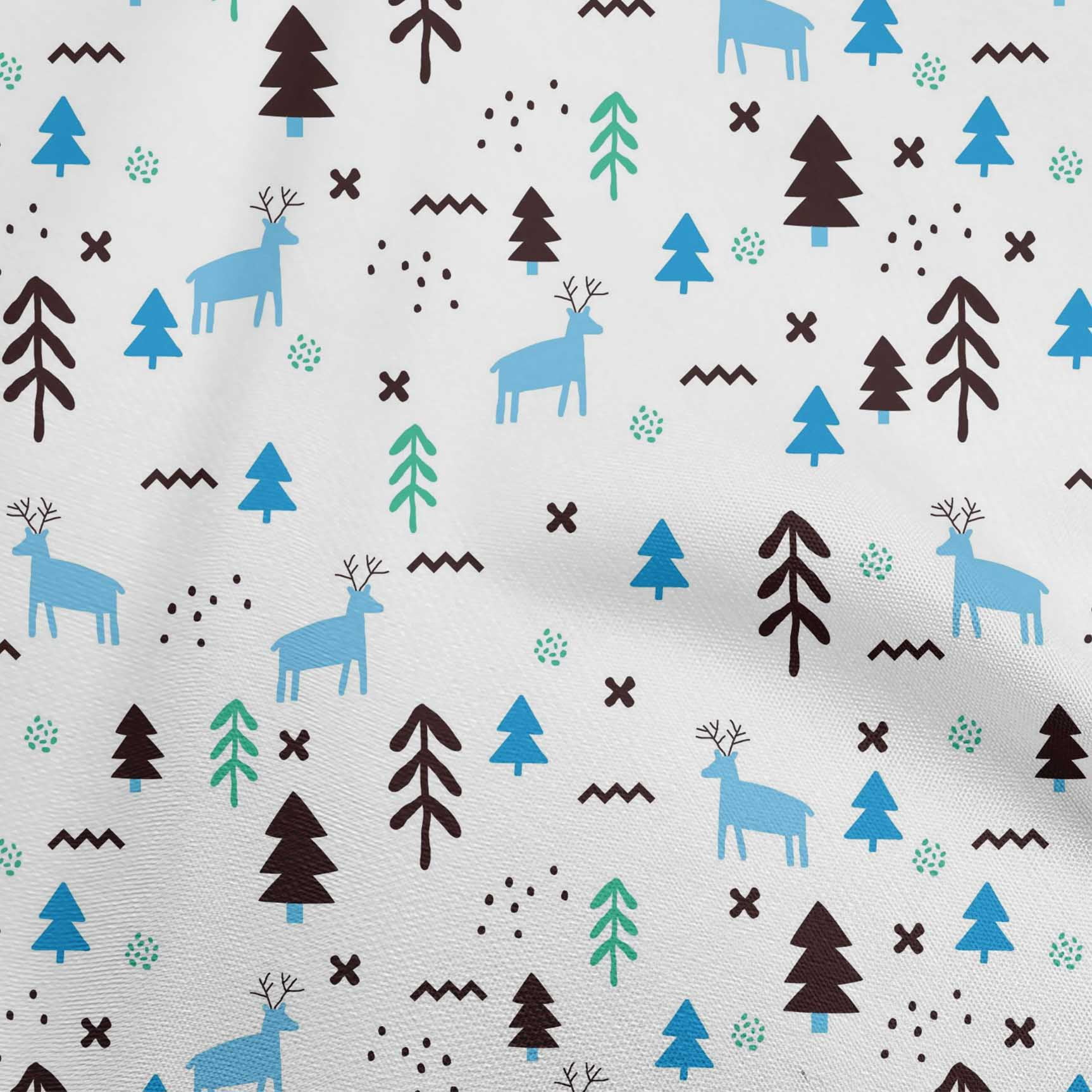 oneOone Rayon White Fabric Christmas Diy Clothing Quilting Fabric Print Fabric By Yard 56 Inch Wide