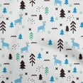 thumbnail image 1 of oneOone Viscose Chiffon White Fabric Christmas Sewing Fabric By The Yard Printed Diy Clothing Sewing Supplies 42 Inch Wide, 1 of 5
