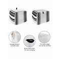 thumbnail image 2 of Black Striped Toaster Cover 2 Slice, Modern White Striped Abstract Art Aesthetics Dustproof Bread Machine Oven Cover with Storage Pockets, Fits Most Kitchen Toasters Protector, 2 of 5
