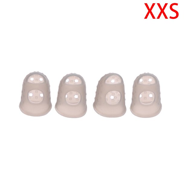 Guitar Fingertip Protector Fingerstall Silicone Guitar String Finger Guard Protection Press Ukulele Bass Guitar Accessories 4Pcs He Qiyong unisex