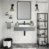 Avancer 36'' Wall Mount Sink In Charcoal Gray