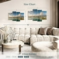 thumbnail image 3 of Elephant Stock Honolulu Hawaii Aerial Wall Art - Horizontal Multi Panel Canvas - Living Room Wall Decor - Places Multi Panel - Gray And Teal Decor - 36" x 22", 3 of 4