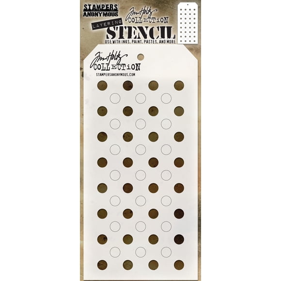 Tim Holtz Layered Stencil 4.125"X8.5"-Shifter Dots