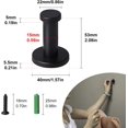 thumbnail image 2 of Matte Black Bathroom Hooks, Modern Design Wall-Mounted Towel Hooks for Home Storage (Set of 4), 2 of 5
