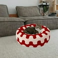 thumbnail image 6 of Modern Soft Plush Round Pet Bed for Cats or Small Dogs, Mini Medium Sized Dog Cat Bed Self Warming Autumn Winter Indoor Snooze Sleeping Cozy Kitty Teddy Kennel (15.75x15.75x1.97in), 6 of 7