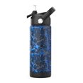 thumbnail image 1 of Ntswasd Botella De Agua Para Niños Con Pajita, Vasos Aislados Para Niños De 18 Oz Con Acero Inoxidable A Prueba De Fugas Para Deportes Escolares Y Viajes (Geometría-Azul), 1 of 5