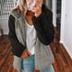thumbnail image 1 of Pntutb Moda Mujer Cálido Faux Coat Chaqueta Invierno Empalme Cremallera Sólido Manga Larga Prendas De Vestir Exteriores Liquidación Pntutb Pntutb-7361, 1 of 9