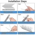 thumbnail image 5 of Stainless Steel Bird Spikes - 4 Pack - Anti-Pigeon Repellent for Balcony Roofs & Windows, 5 of 5