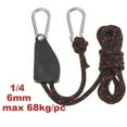 thumbnail image 2 of Max 68kg 1/4 6mm Pulley Ratchets And Canoe Boat Bow Stern Rope Lock Tie Down Strap Inch Heavy Duty Adjustable Rope Hanger ,Long Lasting, 2 of 4