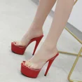 thumbnail image 5 of LTARTA 15cm 2024 Autumn Nightclub Sexy Women Shoes Platform Roman Fish Head Lady Ultra-High-Heel Sandals LFD, 5 of 6