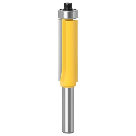 

Flush Trim Router Bit with Bearing - Prevent Tear-Out 8mm Round Shank Woodworking Milling Cutter Tool