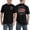 Dark Gray, variant on Independence Day Patriotic Short Sleeve Crew Neck T‑Shirts for Men Breathable Vintage Distressed 1776‑2026 USA Flag Front Back Print Casual Summer Tops Gray XL