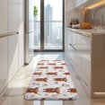 thumbnail image 4 of White Highland Cow Hat Dress Pattern Kitchen Rug Mat,Kitchen Runner Rugs Non Skid Washable,Decorative Kitchen Floor Mats for Kitchen,Sink,Laundry,17"x47.2", 4 of 7