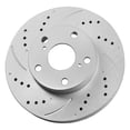 thumbnail image 4 of Funire Front Brake Rotors Kit for 2005 2006 2007 2008 2009 -2015 Toyota Tacoma 5 Lug Geomet Drilled & Slotted Disc Brake Rotors Ceramic Brakes Pads Replacement Brake Pad and Rotor Kits: 10.8" inch, 4 of 11